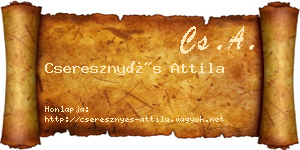 Cseresznyés Attila névjegykártya