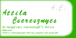 attila cseresznyes business card
